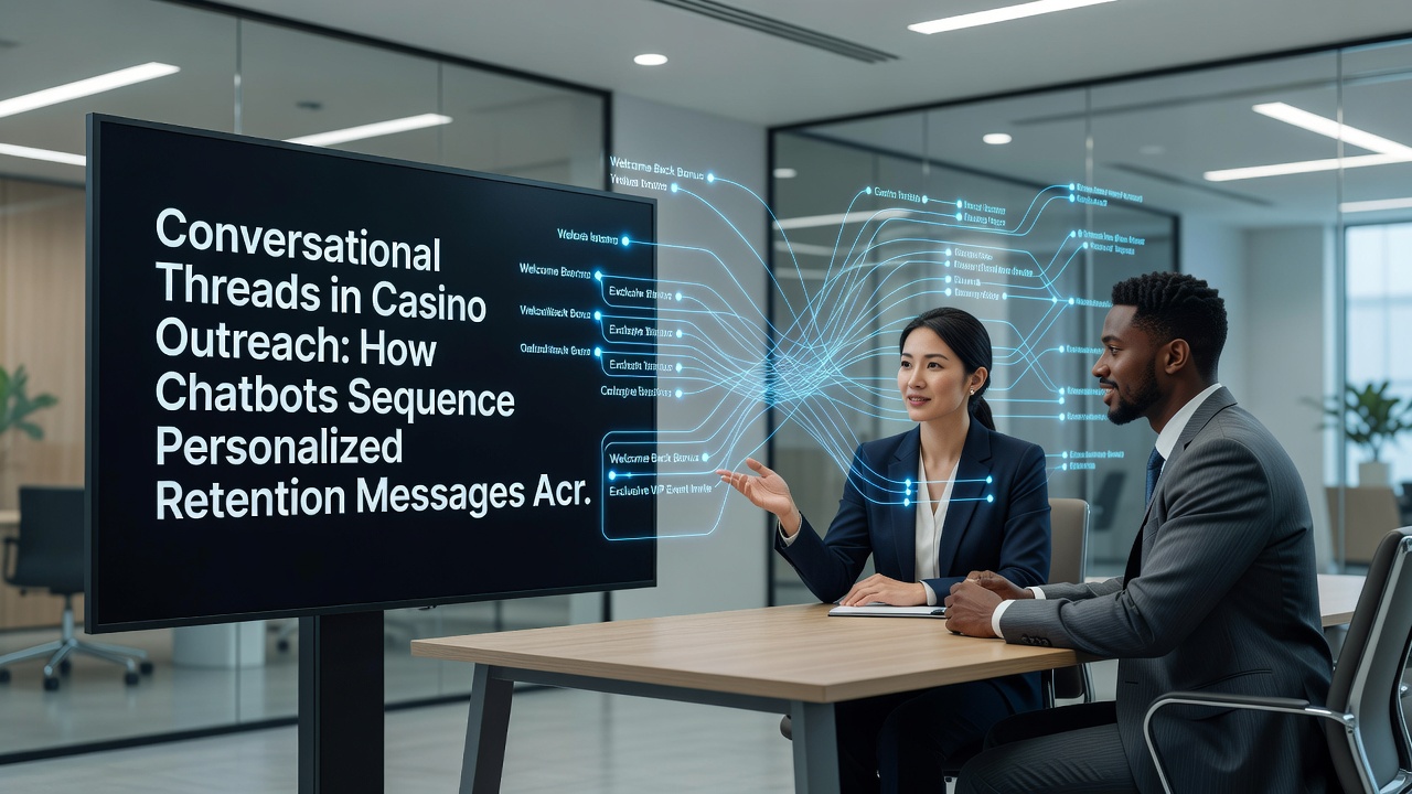 Data flow diagram showing chatbot sequences across casino retention platforms