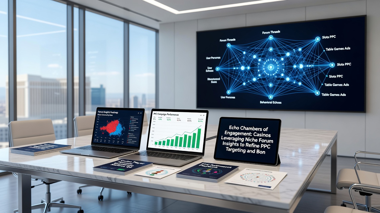 Analytics dashboards showing forum-derived insights applied to PPC keyword optimization for casino promotions